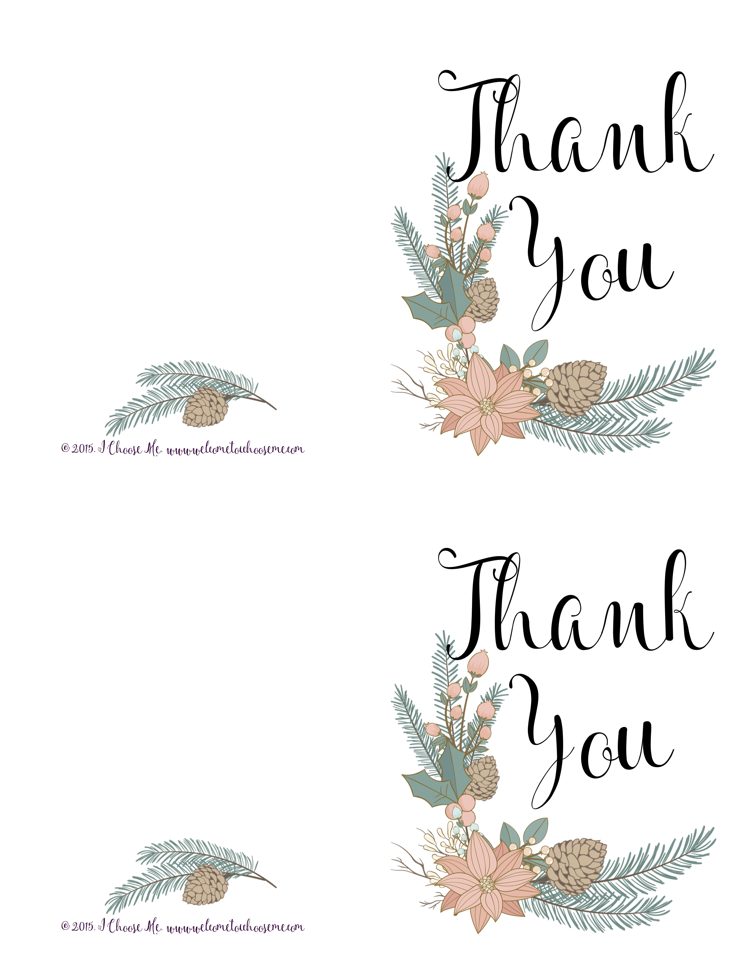 Christmas Thank You Cards – I Choose Me